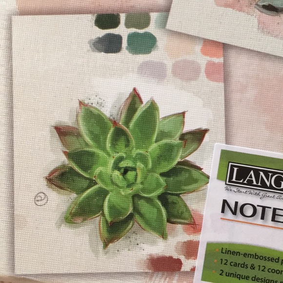 Succulent Cactus Note Card Set of 12 multi design - Picture 3 of 12